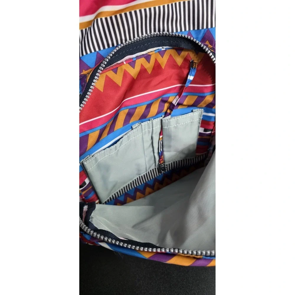 Kipling Backpack Clas Seoul Nylon Full Size Bag Weekend Travel‎ Aztec Tribal EUC